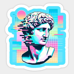 Vaporwave Greek God Sticker